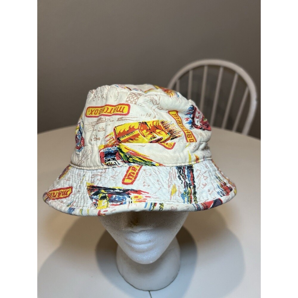 MATCHBOX  Cars Bucket Hat, Roll Up, Size Medium, VTG 1970s